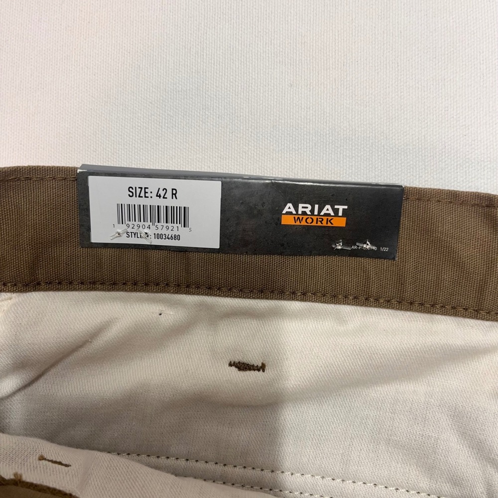 ARIAT Rebar M4 Relaxed Fit Work Shorts DuraStretch Brown Size 42 Cargo - Picture 7 of 8